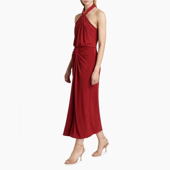 Cinq à Sept Kaily Draped Halter Maxi Dress - Picture 2 of 8